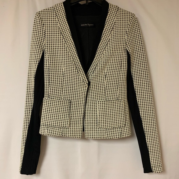 Nanette Lepore Jacket Houndstooth Print - Picture 2 of 4